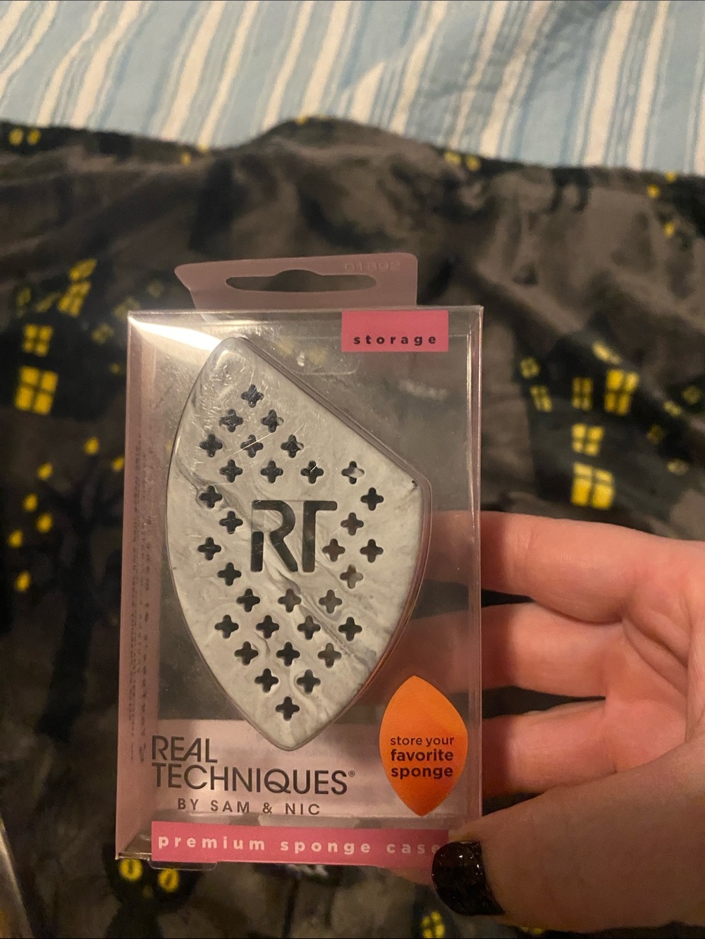 Real Techniques Marble Gray & Pink Premium Sponge Case